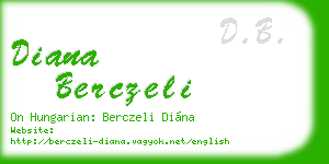 diana berczeli business card