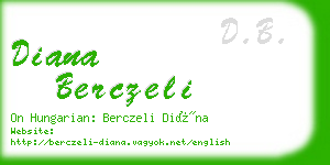 diana berczeli business card